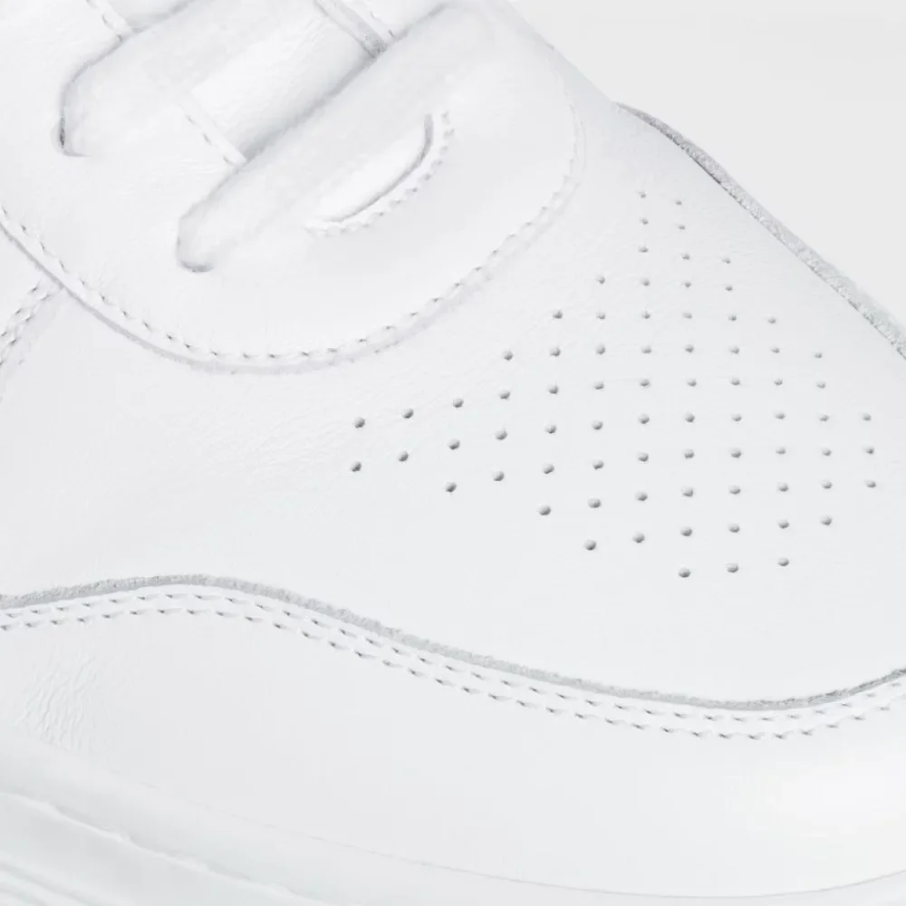 CELINE BLOCK SNEAKERS 50mm WEDGE OUTSOLE IN CALFSKIN Optic White Size 39